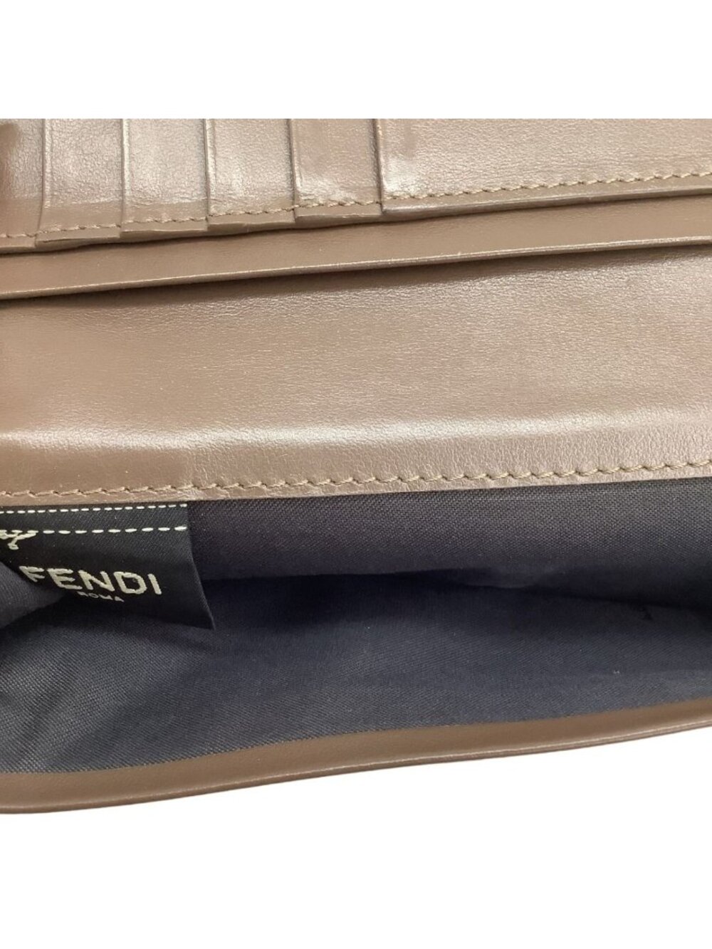 Fendi Wallet Micro FF Pattern Brown - Picture 6 of 7
